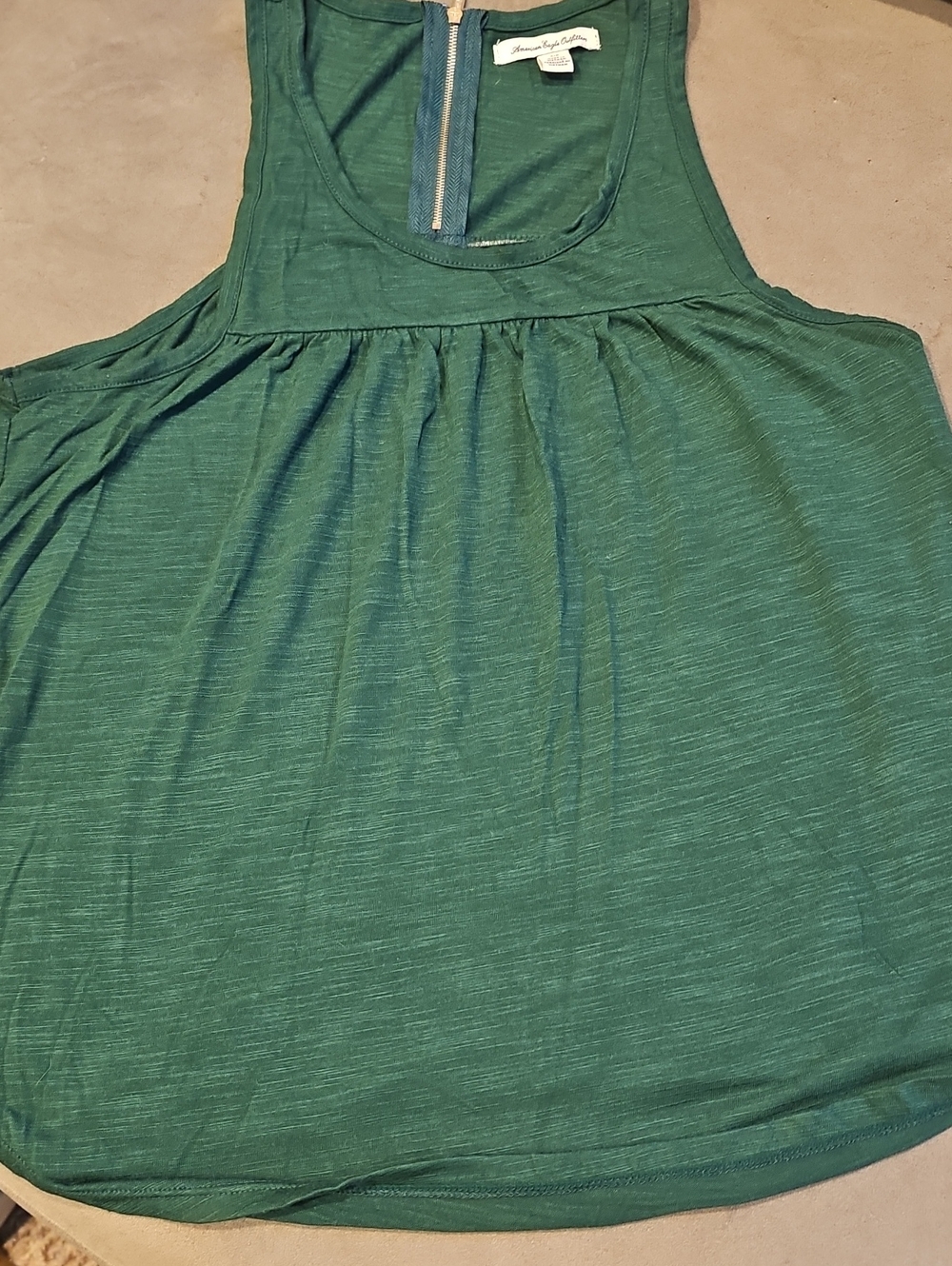 American Eagle Outfitters Teal Green Racerback Scoop Tank